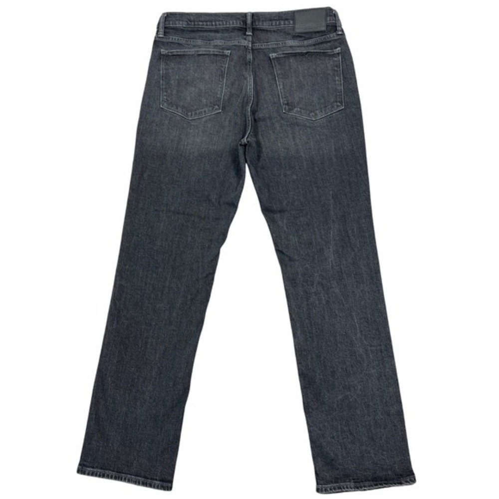 RISING SUN & CO Slim Straight Jeans Mens 38x32 Black Rinse Grunge Stretch Denim - Picture 2 of 15